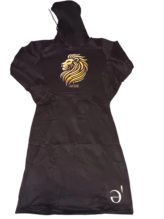 Ja'de Gold Lion HOODIE DRESS (WOMEN)