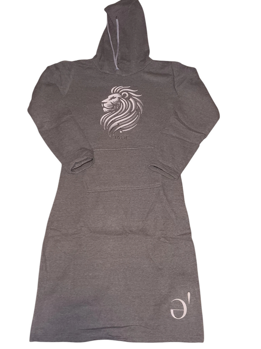 Ja'de Silver Lion HOODIE DRESS (WOMEN)